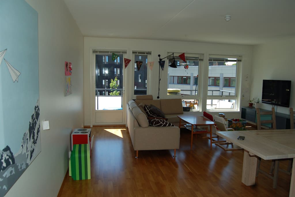 Large open space living room