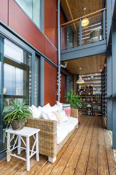 Wonderful winter balcony