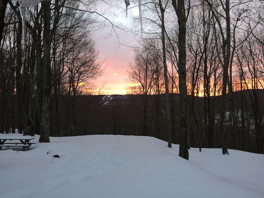 Views of the Slopes From the Cabin
