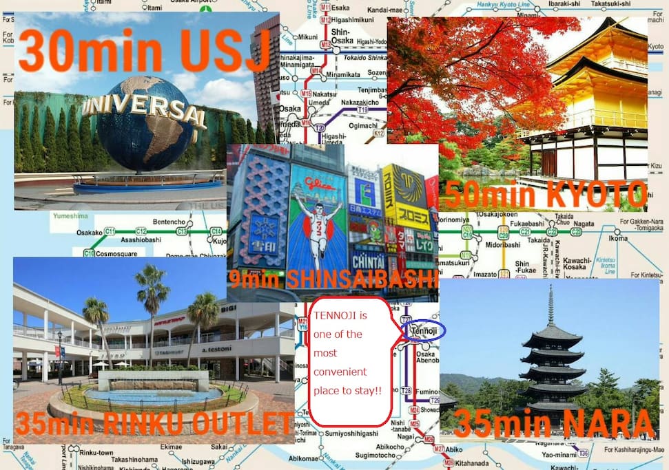 You can access easily amazing place by Train!!