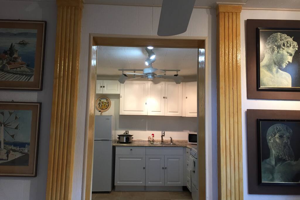 Living room overlooking the kitchen