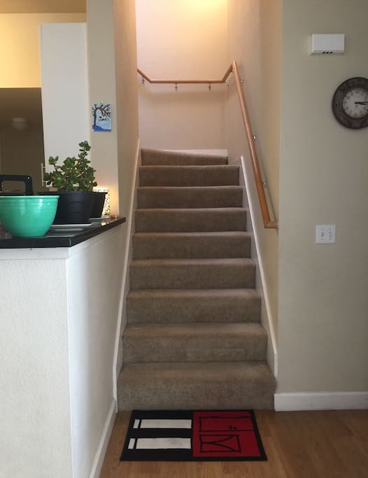 Stairs up to room