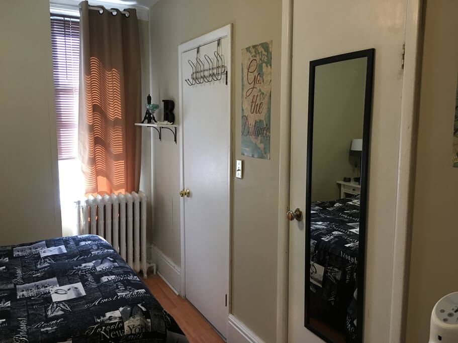 Bedroom with walk-in closet