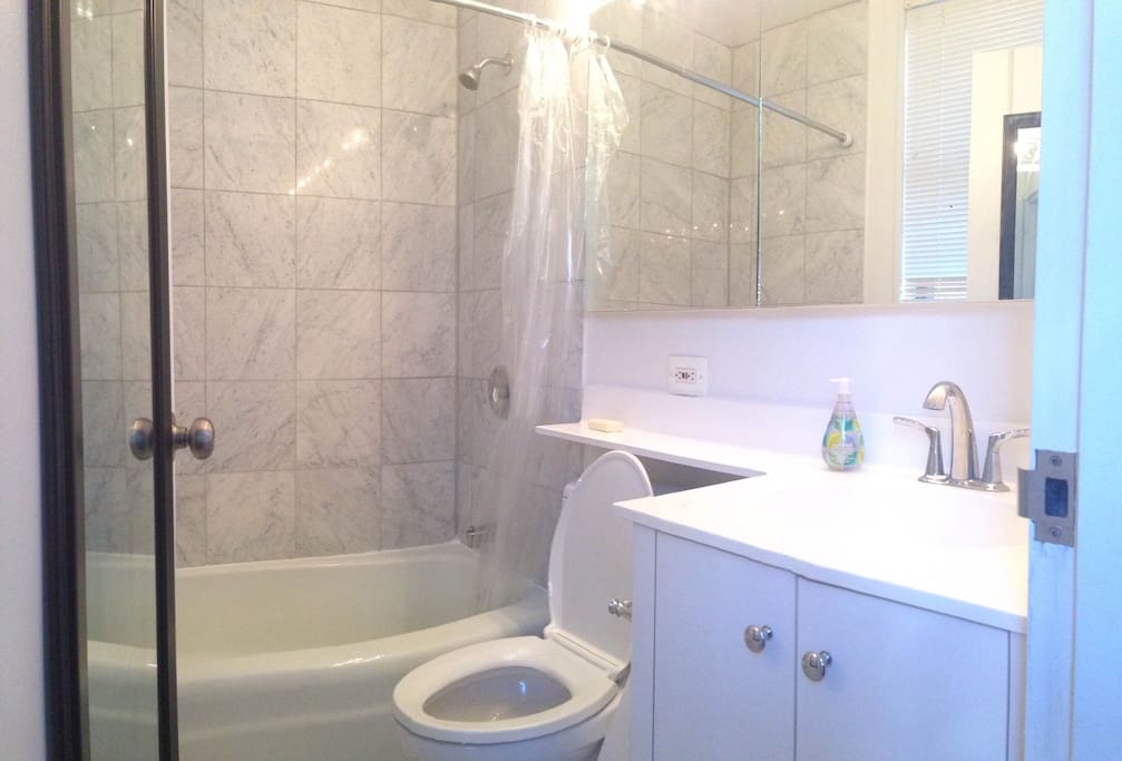 bathroom - brand new shower curtain