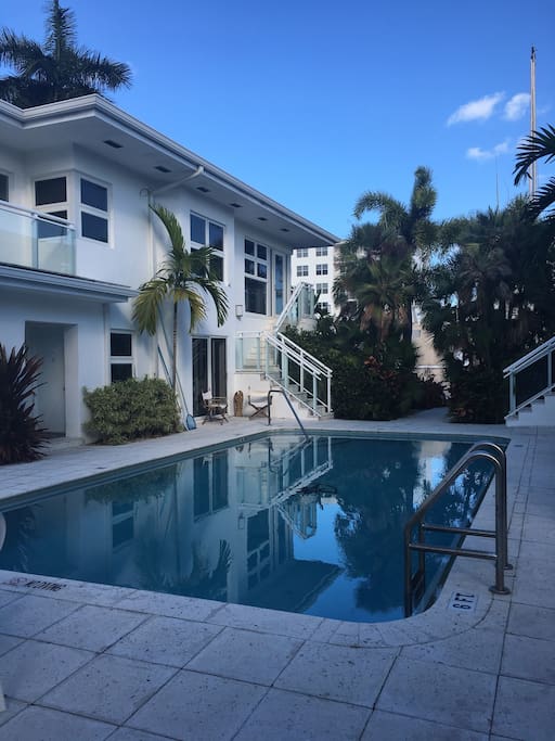 Walk out to the pool