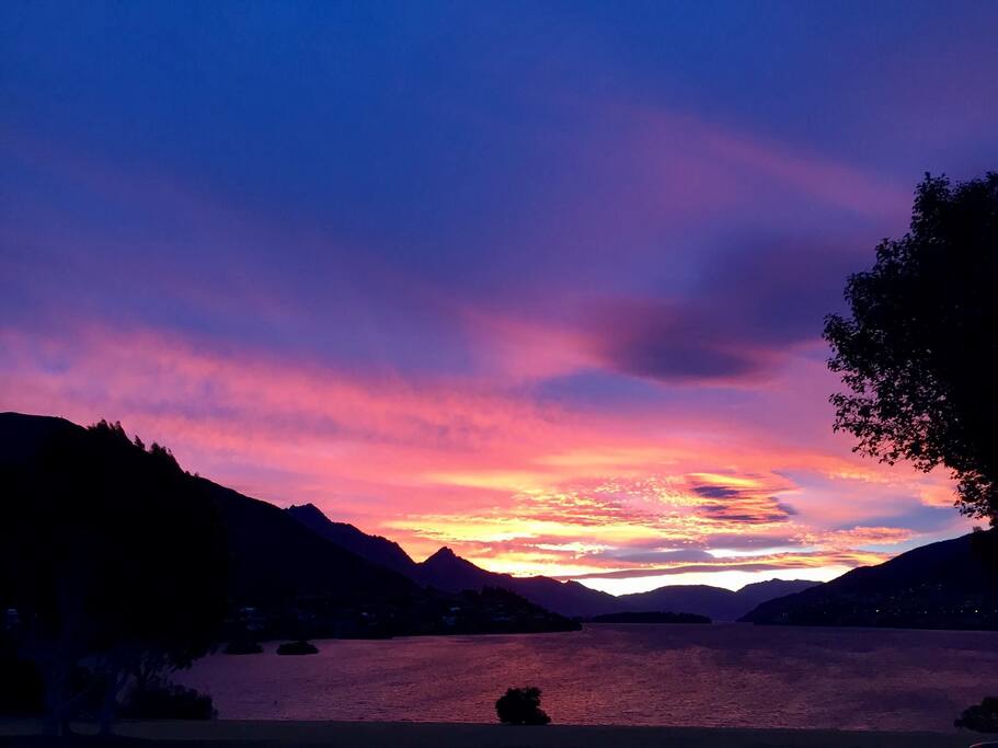 Sunsets viewed from the House out over Frankton Arm