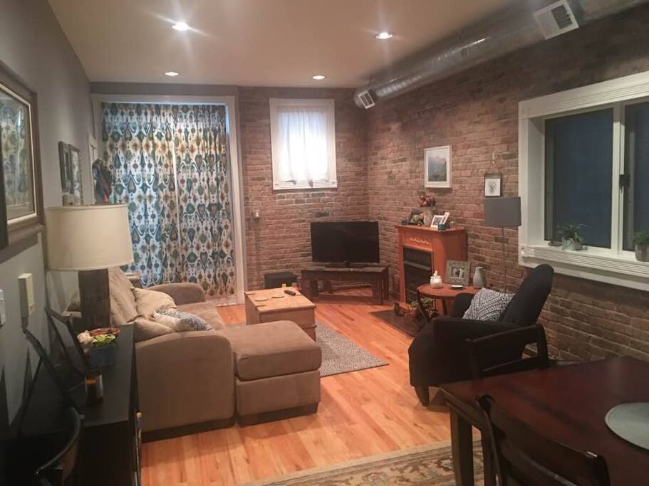 The shared living room with Chromecast-equipped television