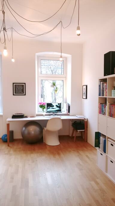 working area seen from the kitchen