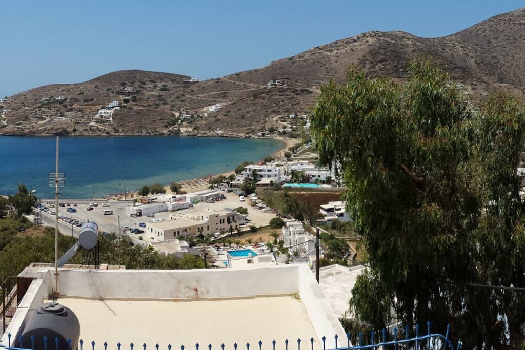 Yalos Beach. View from common area. The most loved hang out area from our visitors.