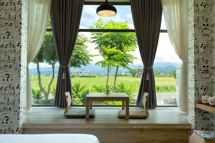 Maple Tide Sushu (Mickey Tide Room) 2-3 person room. Accommodation window. Mickey playful romantic house