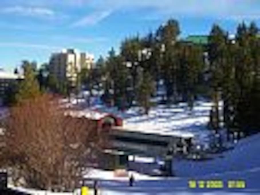 View of Stagecoach lodge. Cross the road & ski in/out!