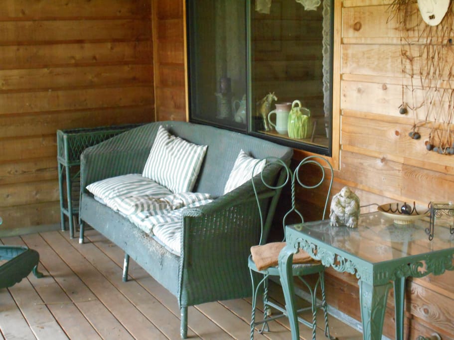 Enjoy sipping coffee on your private deck