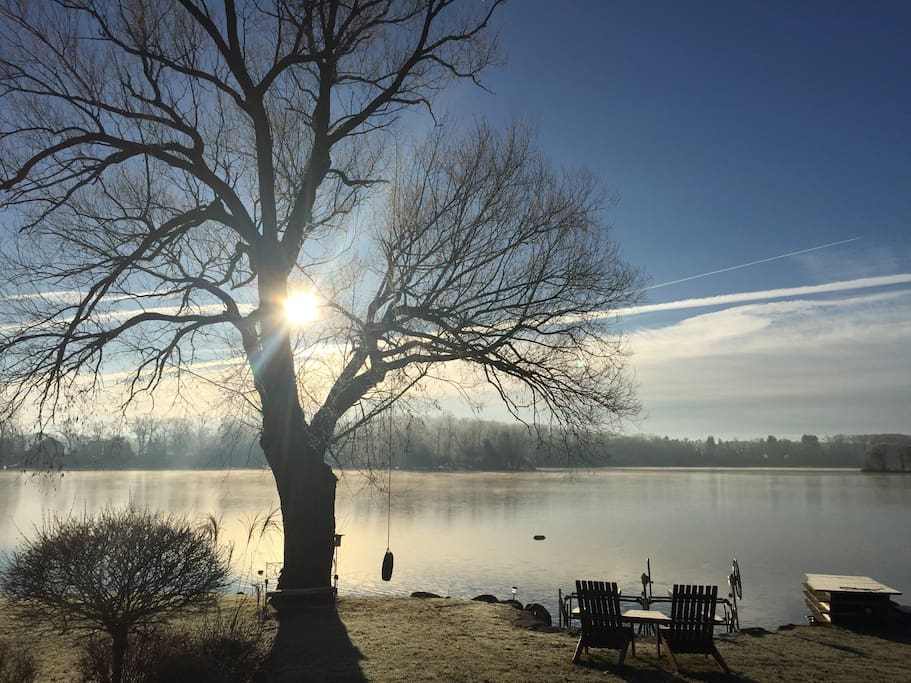 Lake view from our back yard