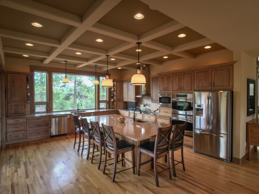 This kitchen seems to be the center of activity