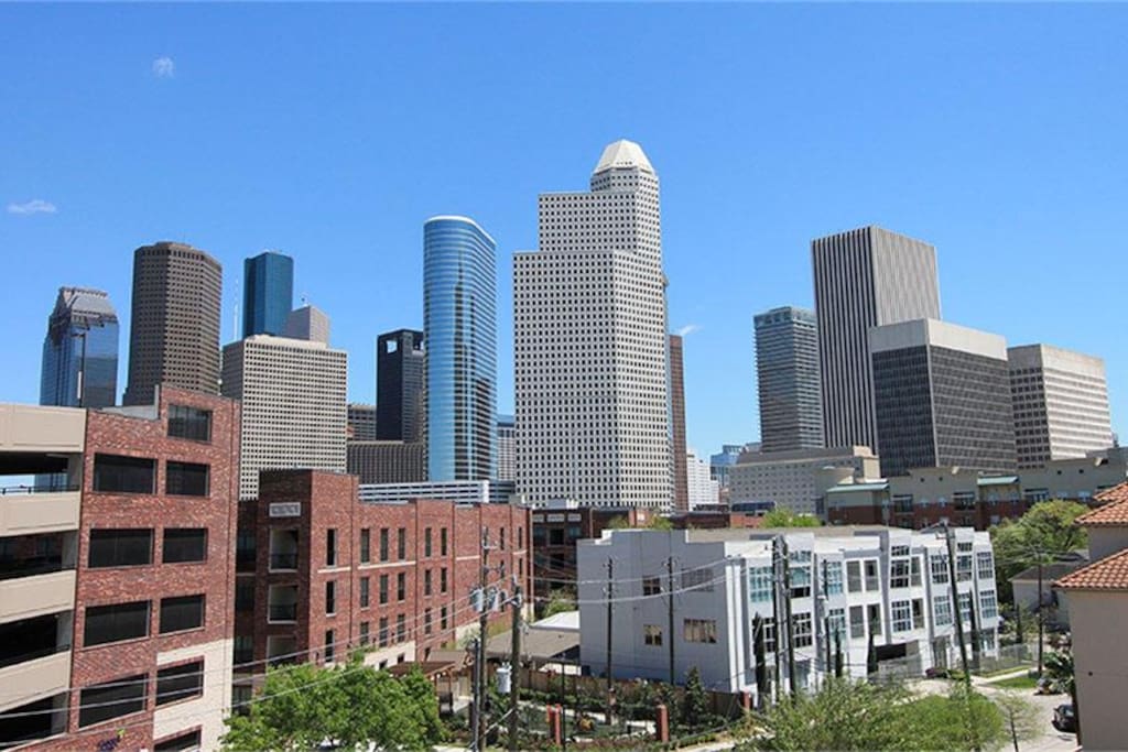 View of downtown from the roof deck!