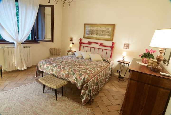 The bedroom on the ground floor