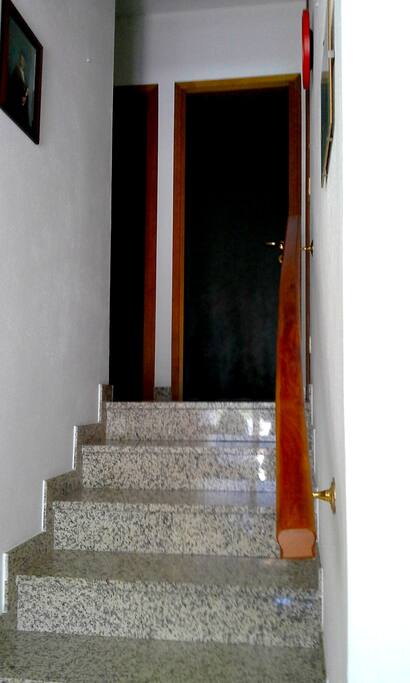 Stairs to the room upstairs