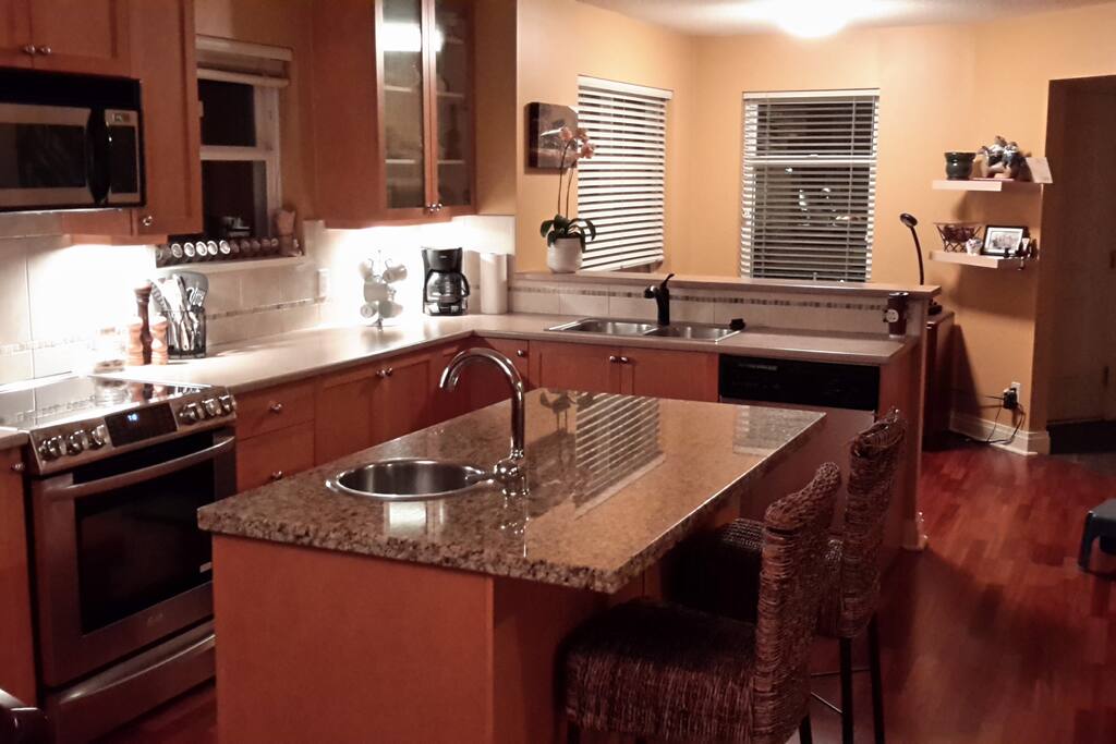 Open concept kitchen is perfect for entertaining