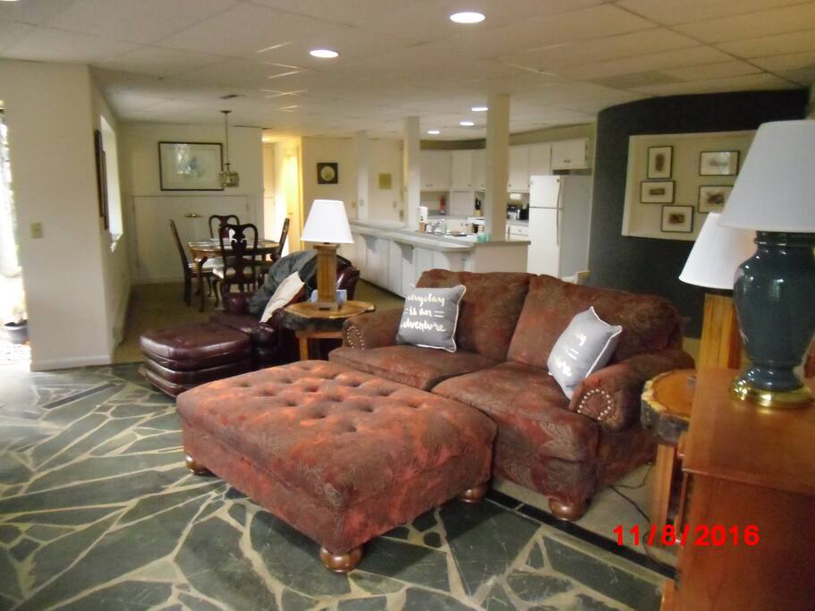 Living room, Dining area and Kitchen