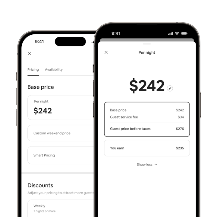 Aplikasi Airbnb menunjukkan bagaimana semua alat penetapan harga kini digabungkan dalam kalendar untuk lebih memudahkan anda.