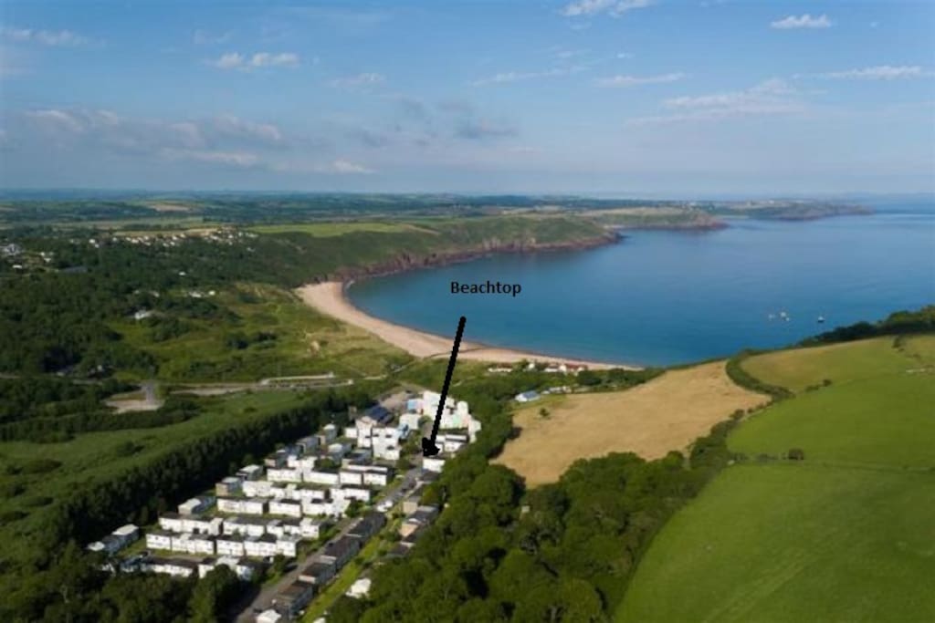 Location of Beachtop chalet - close to beach