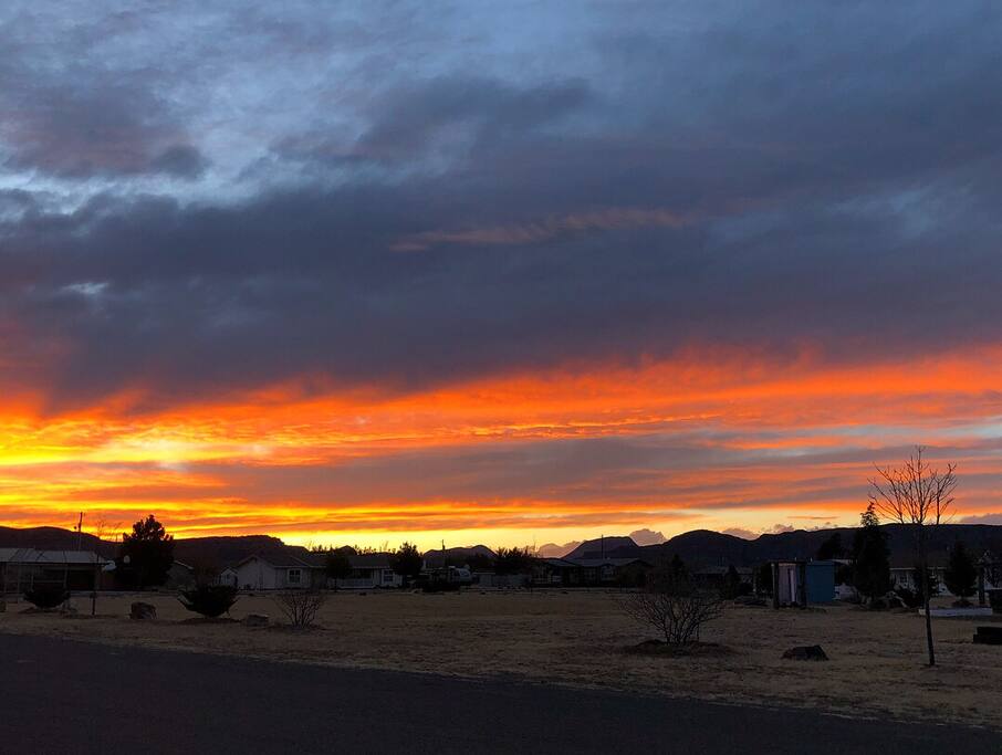 Sunset from the front porch