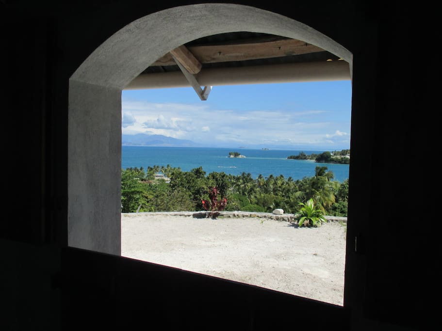 The view from inside the house.