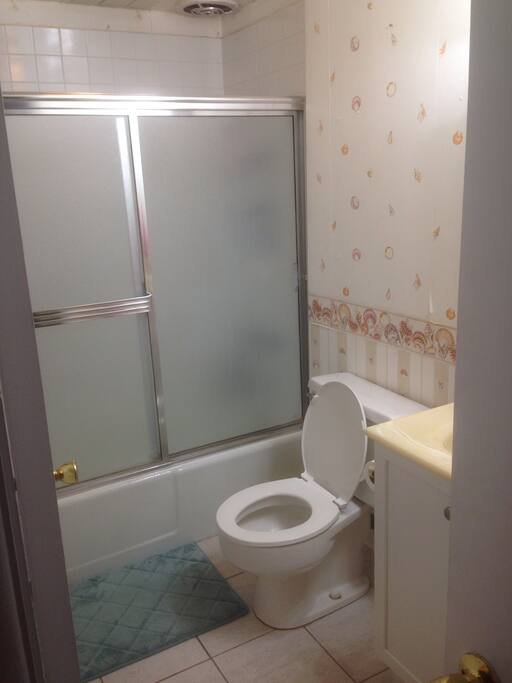 Private clean bathroom next to your room.