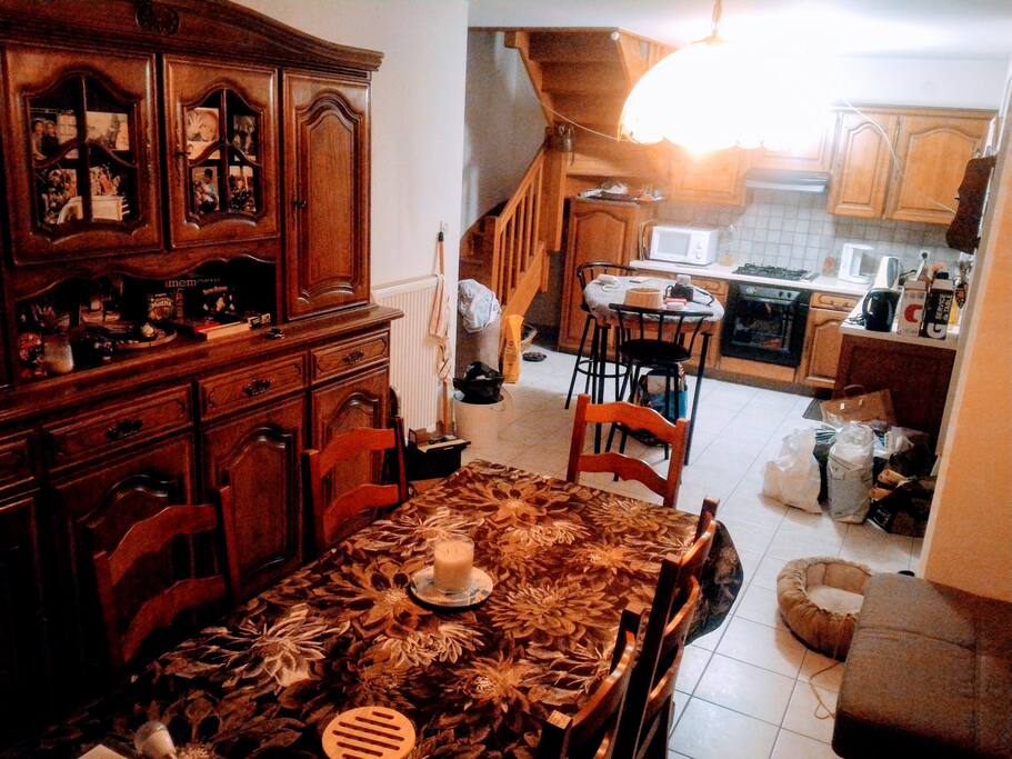 Livingroom and kitchen