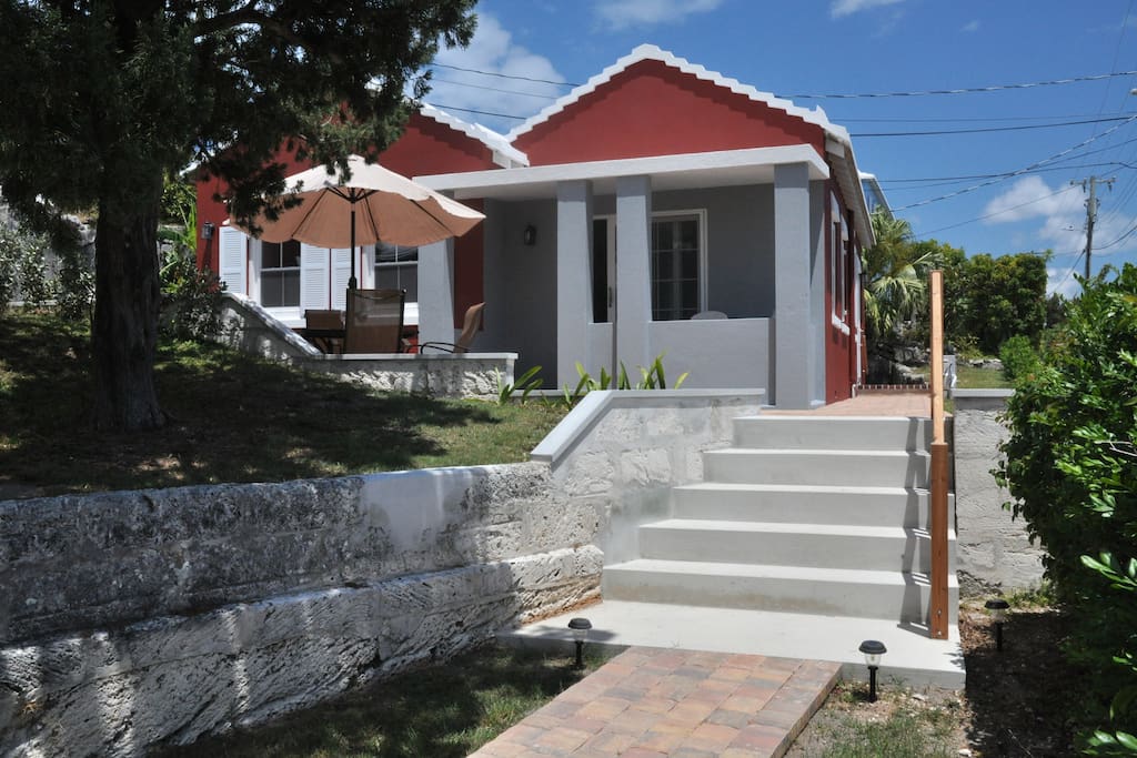 View from entrance path