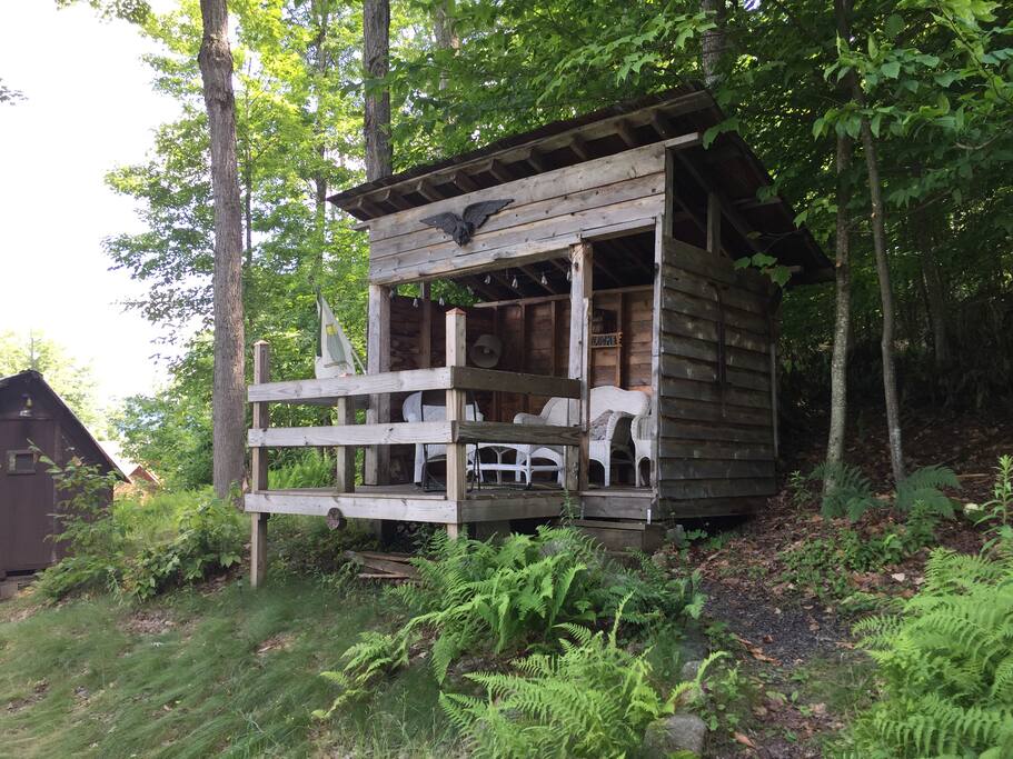 Lean to sitting area