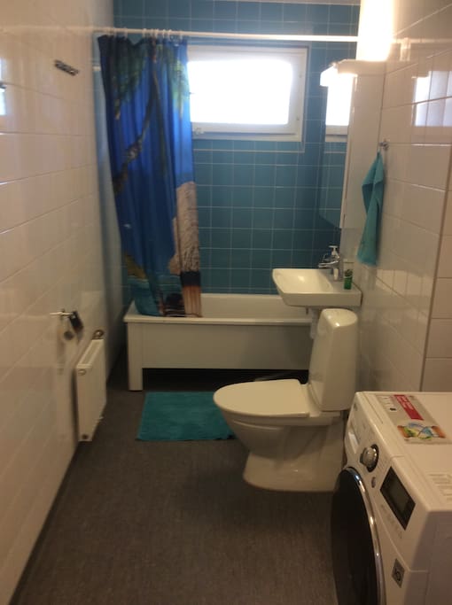 The bathroom, feel free to use our bathtub and our special shower. It has a relaxing hot spring effect.