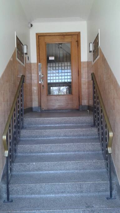 secured hallway with security system, camera alarm