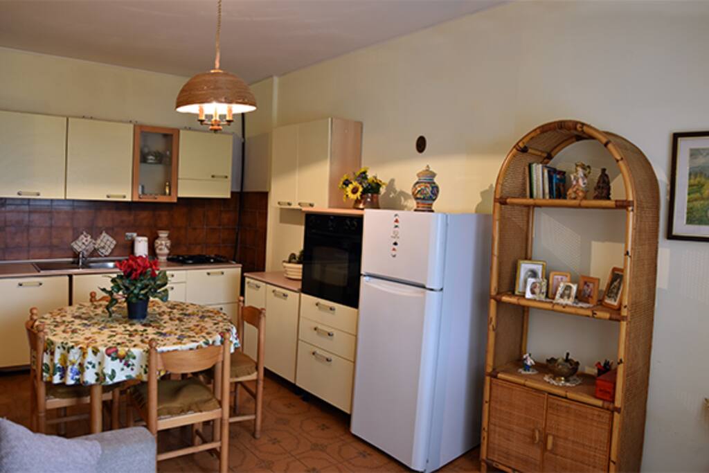 Fully equipped kitchen-corner in the living room including dishwasher