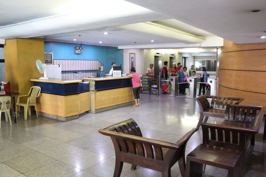 The lobby entrance area