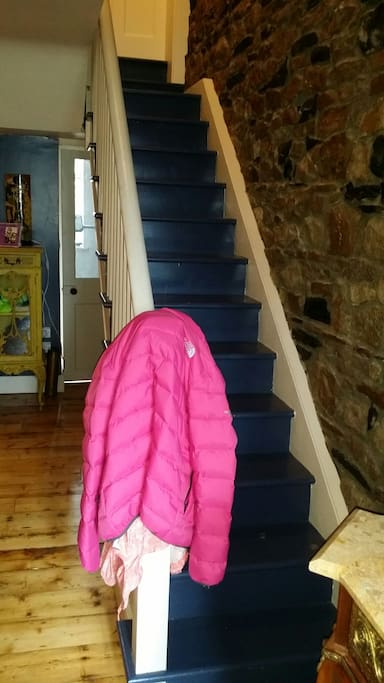 stairs to first floor from living room