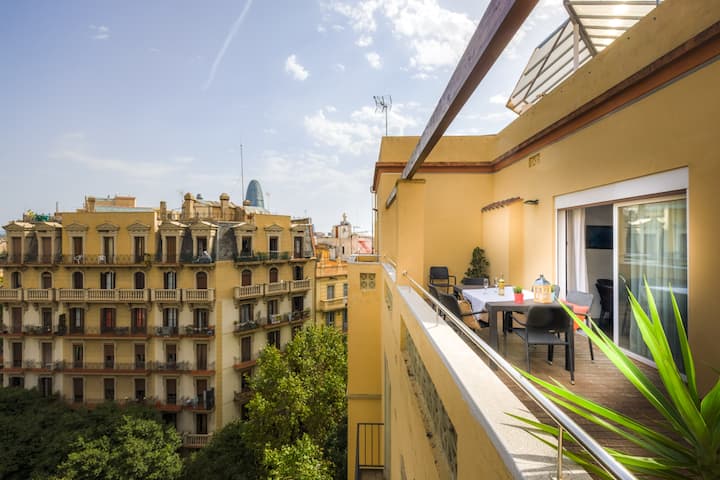 Sunny Private Rooftop In Eixample - 巴塞隆拿