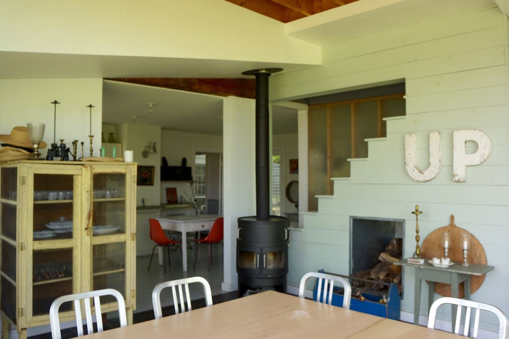 View from dining room into kitchen