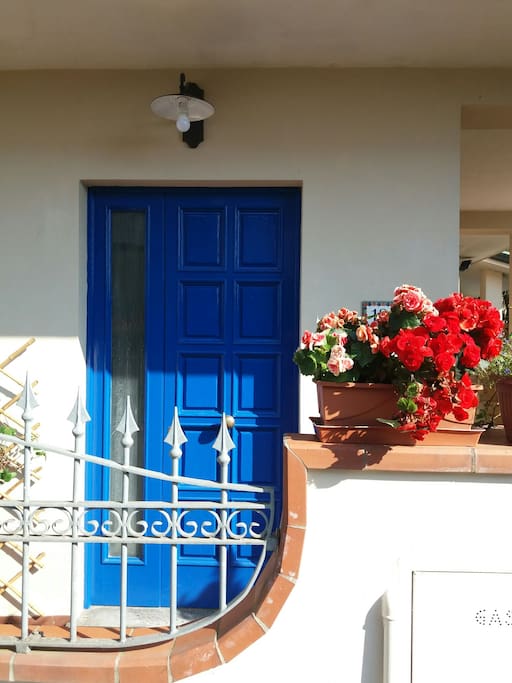 The blue door