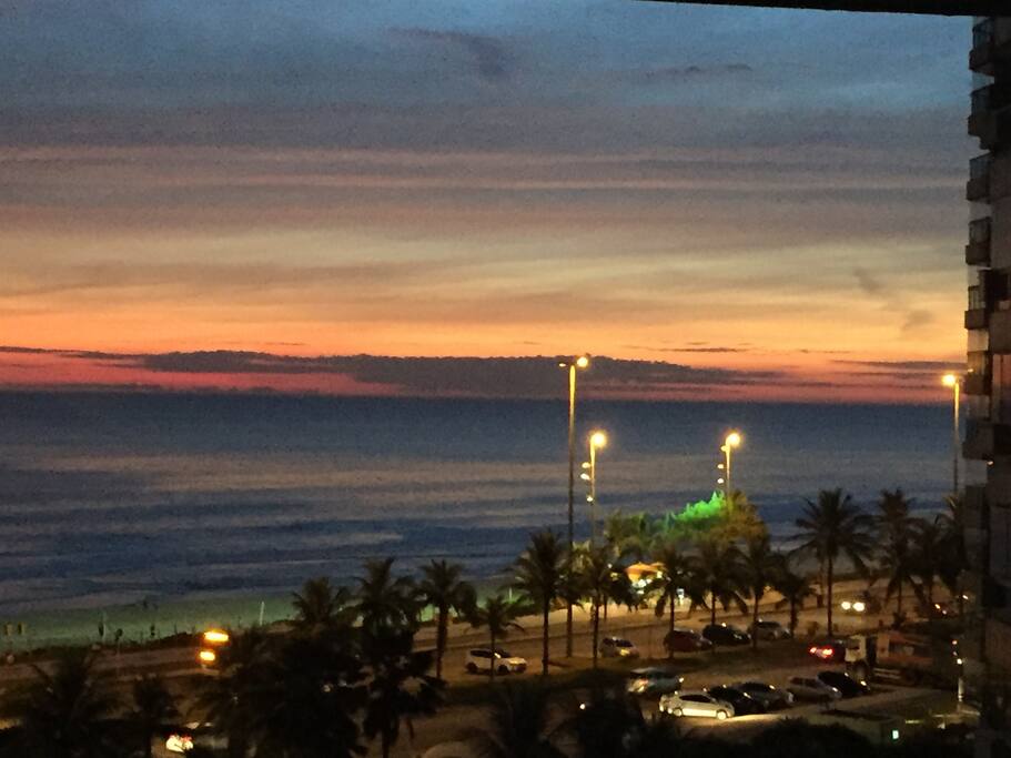 sunset view from apartment