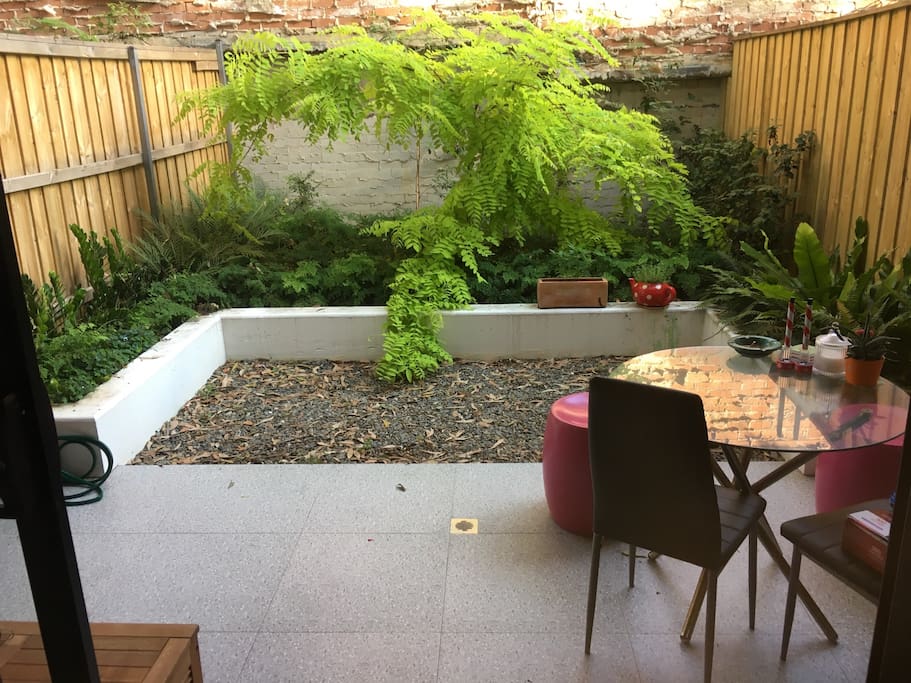 Under the roof terrace, weber BBQ
