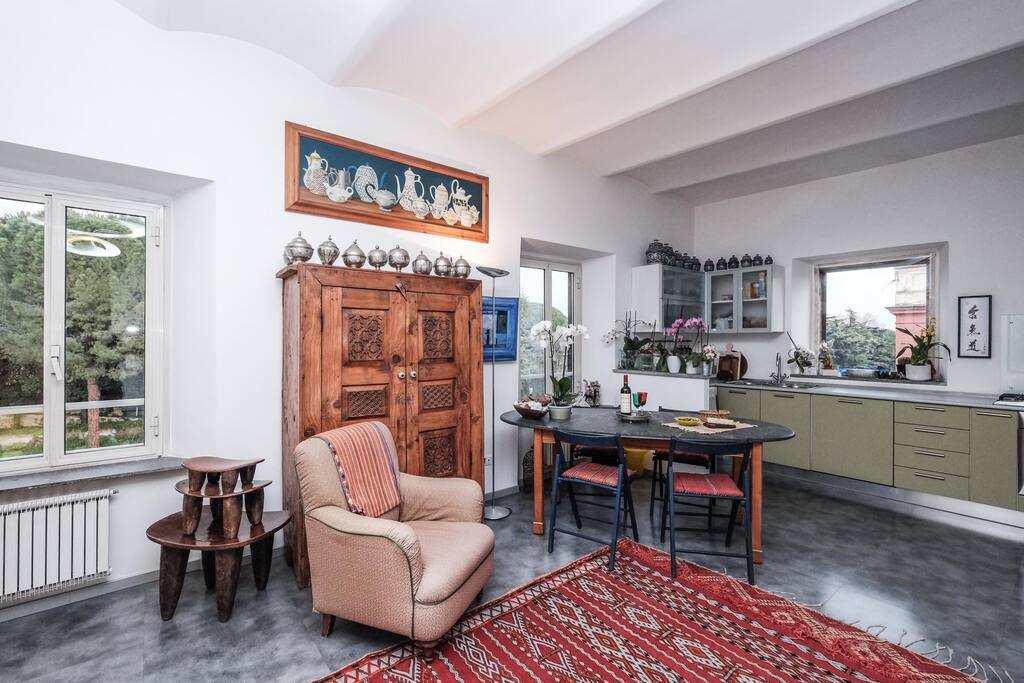 The open space is shared with the kitchen