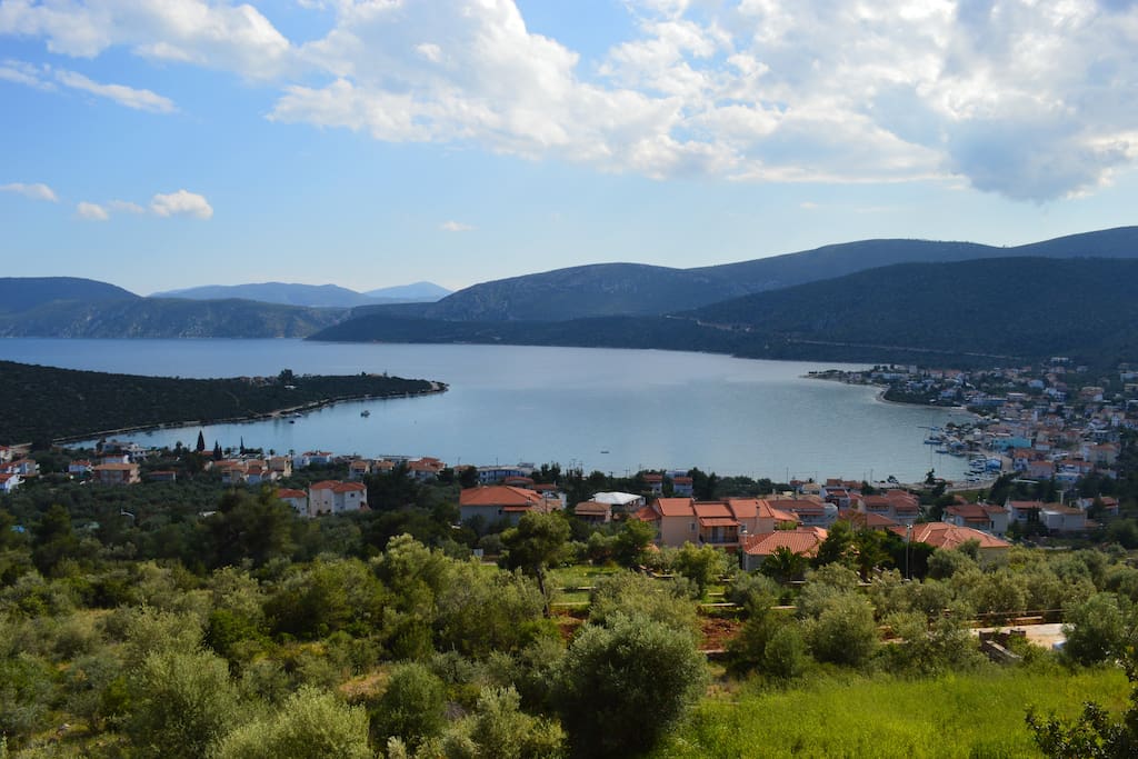 View from the villa looking towards the village