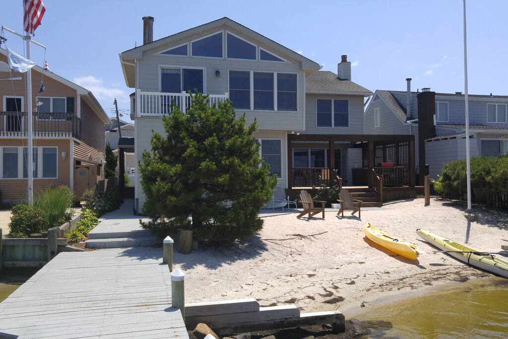 Back deck and beach
