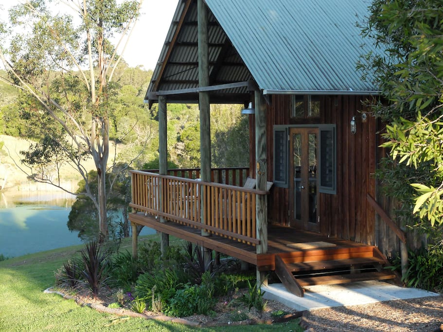 Exterior of lagoon view cabin