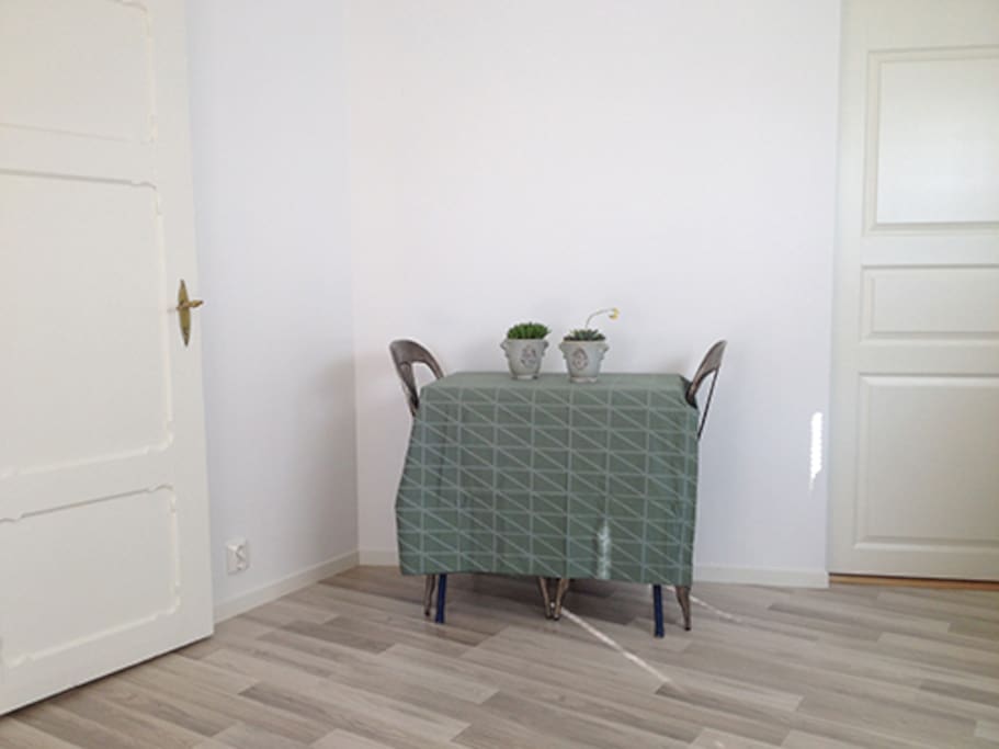 Small dining table in living room