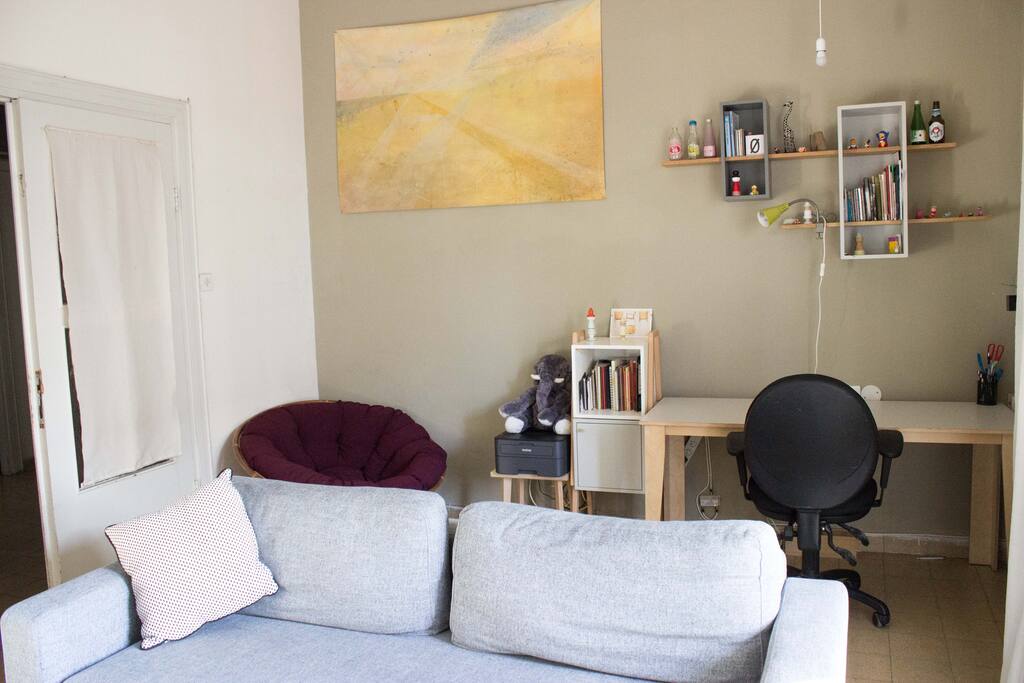 Living room- - sofa bed that opens to a double bed