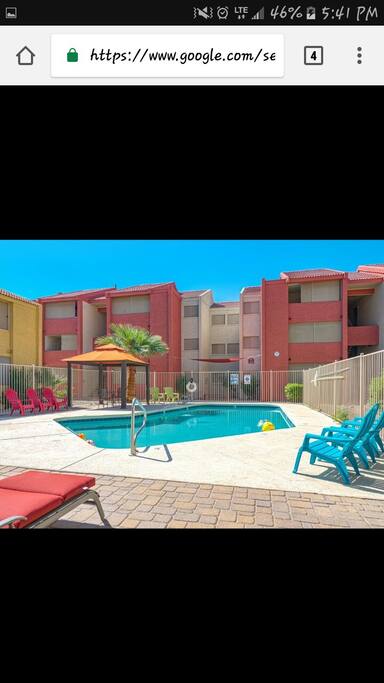 comfortable cool pool side