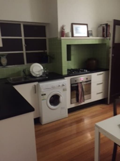 Kitchen with all washing and cooking appliances