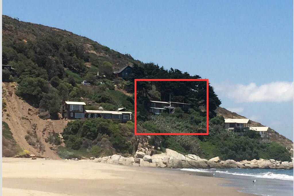 Casa vista desde la playa